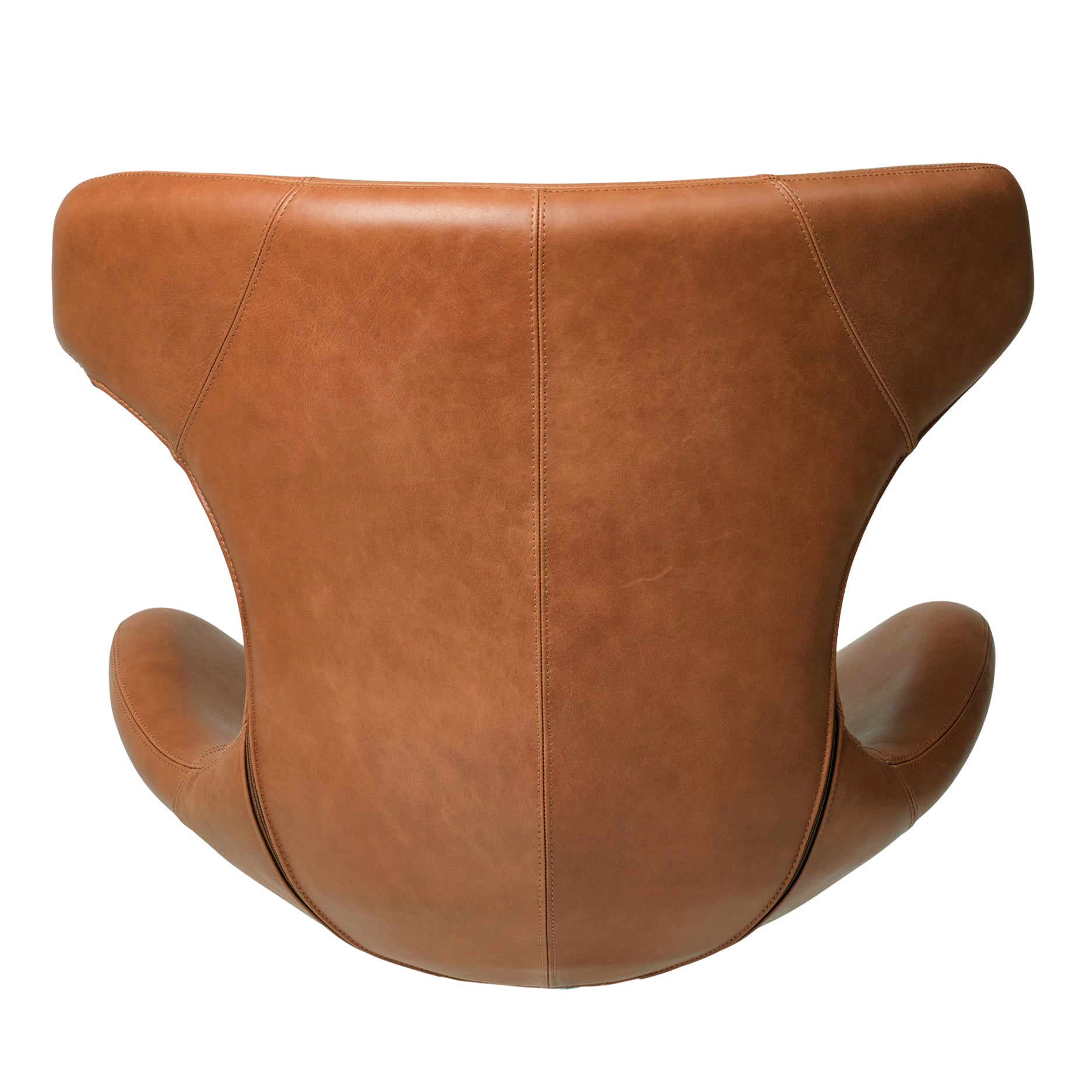 Kato Loungesessel Leder m. schwarzem Drehsockel